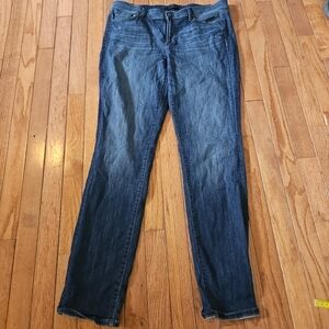 Ann Taylor Womens The Skinny Modern Fit Dark Wash Stretch Denim Jeans Sz 12